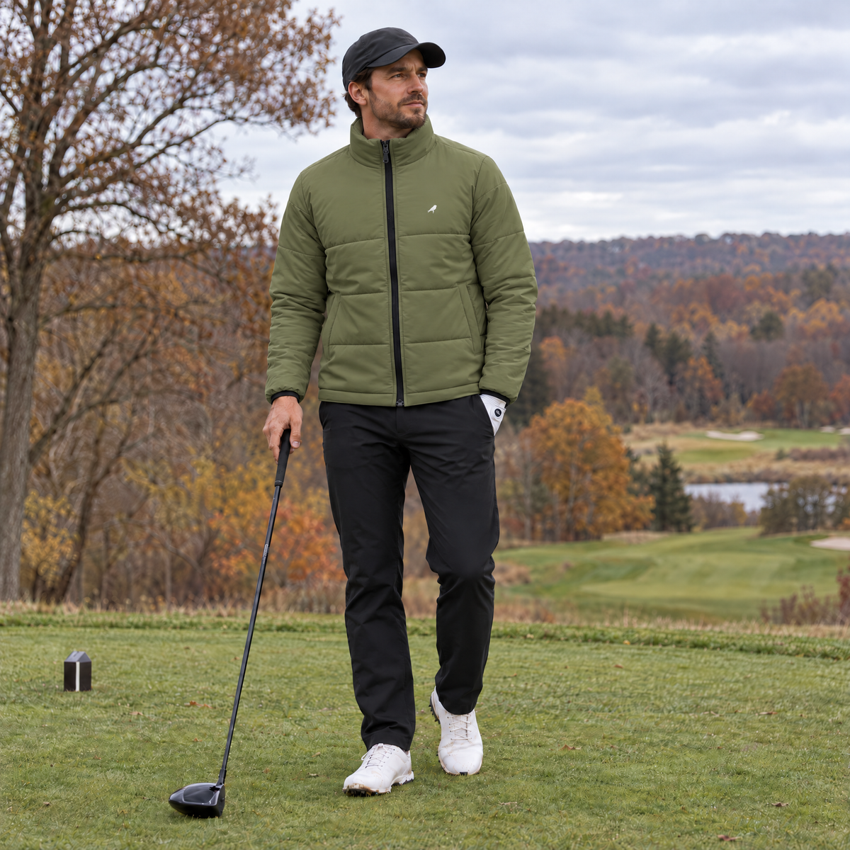 Olive SwingFlex Puffer