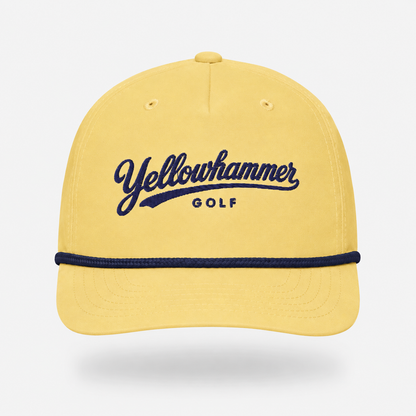 Yellow & Navy Script