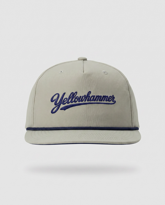 Khaki & Navy Script