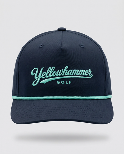 Navy & Mint Script